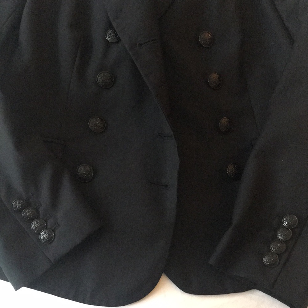 J Crew Black Blazer Double Buttoned sz 6 - Picture 3 of 7